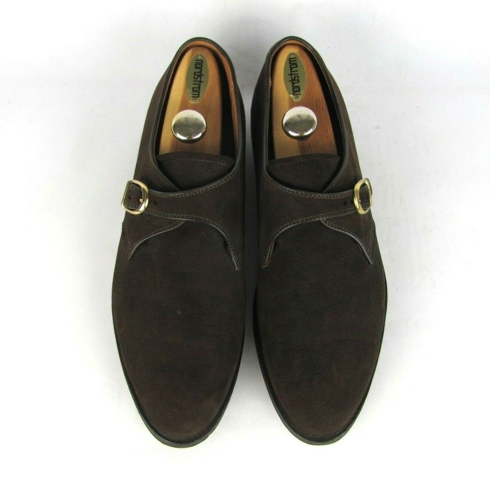 ALDEN Suede Brown Monk Strap Dress Shoes 11.5 - Picture 5 of 8